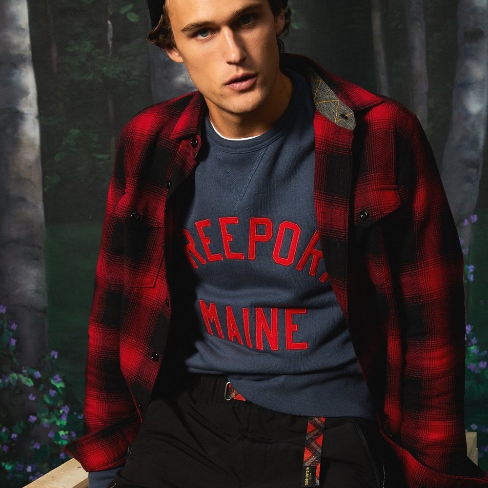 L.L.BEAN X TODD SNYDER HEAVYWEIGHT PLAID SHIRT IN COLONIAL RED - Picture 4 of 5